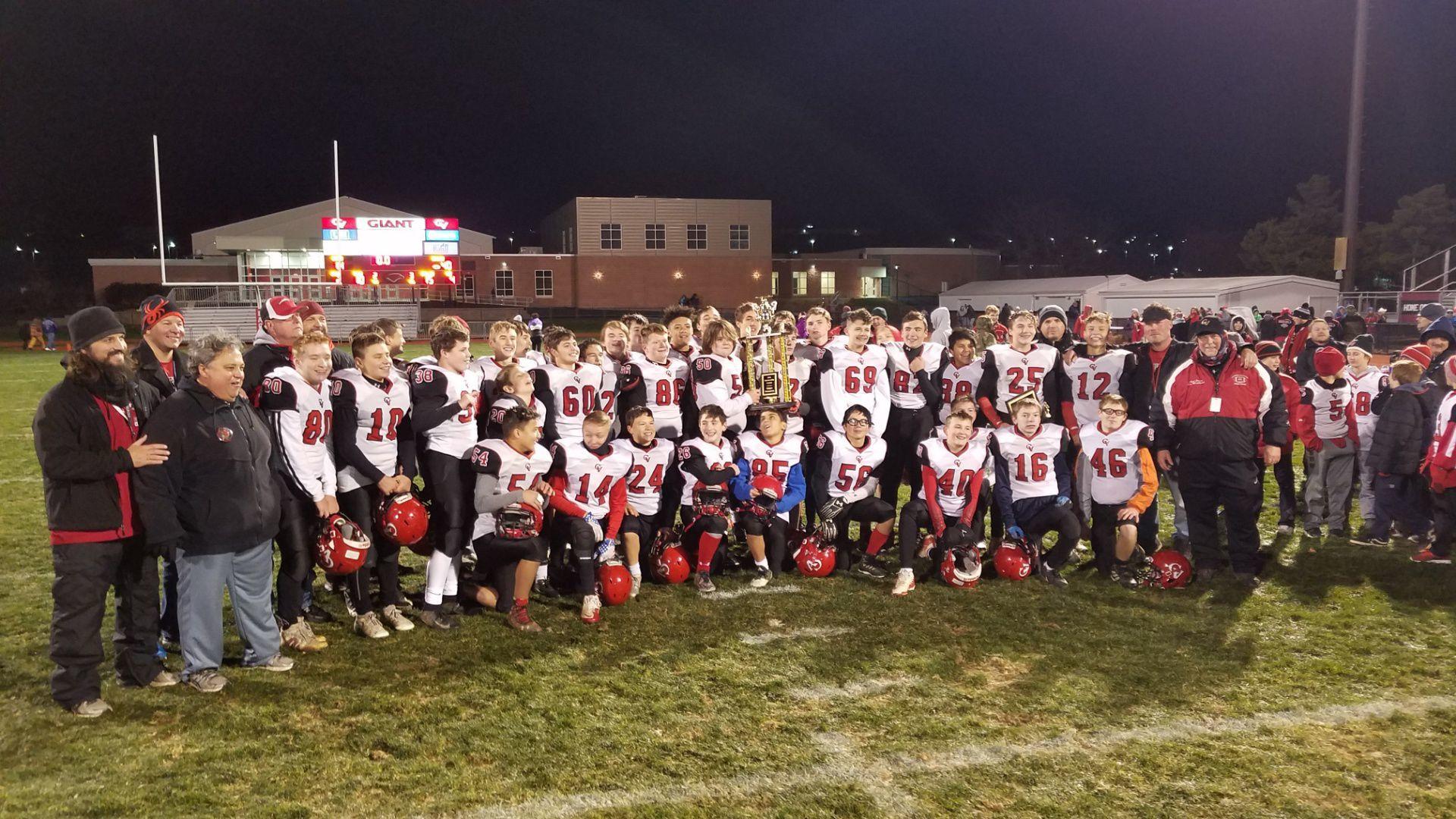 Cumberland Valley Midget Football Wins League Championship Raises