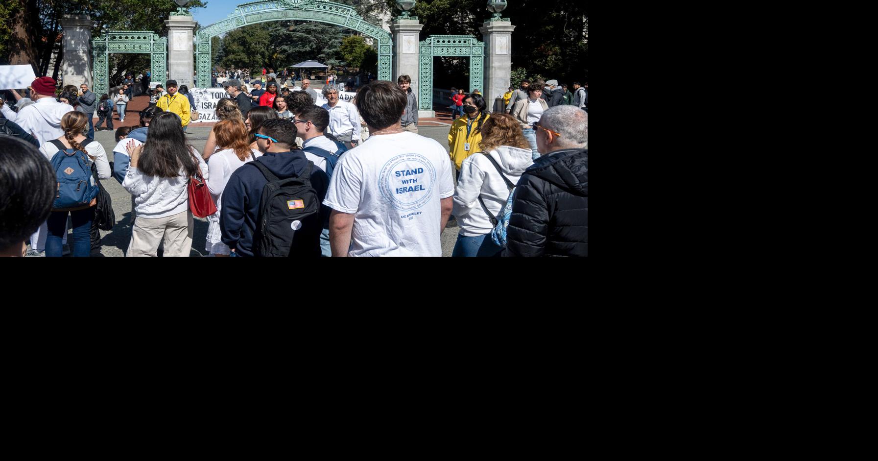 Campus community marches in silent protest against partial Sather Gate ...