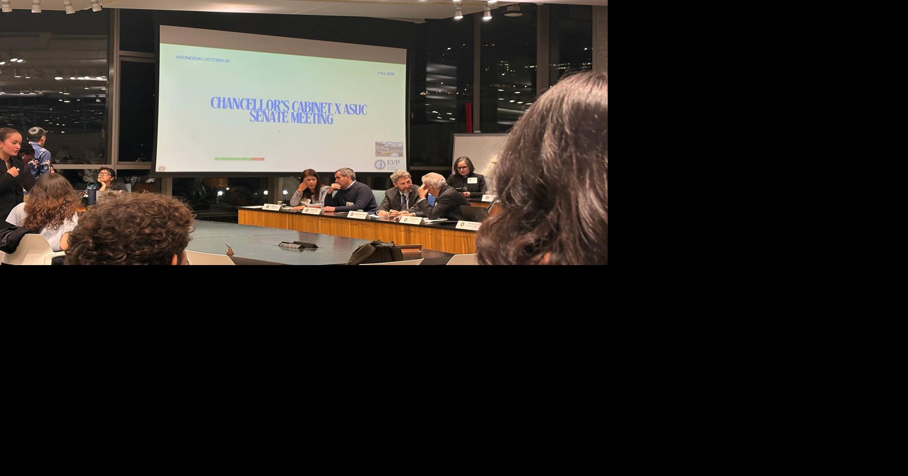 UC Berkeley Chancellor Lyons addresses ASUC on free speech, Peyrin Kao, Lupe Gallegos-Diaz