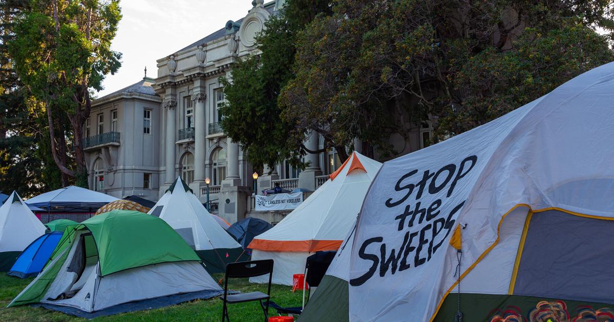 House Less Org Protest against houseless encampment sweeps hits one week | City ...