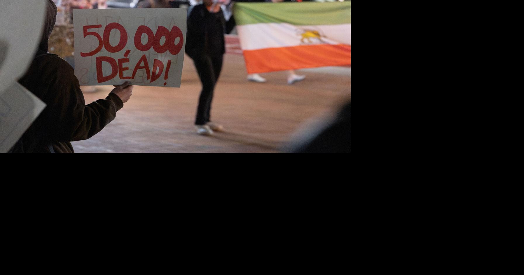 UC Berkeley Iranian groups lead campus gathering over internet blackout, protests