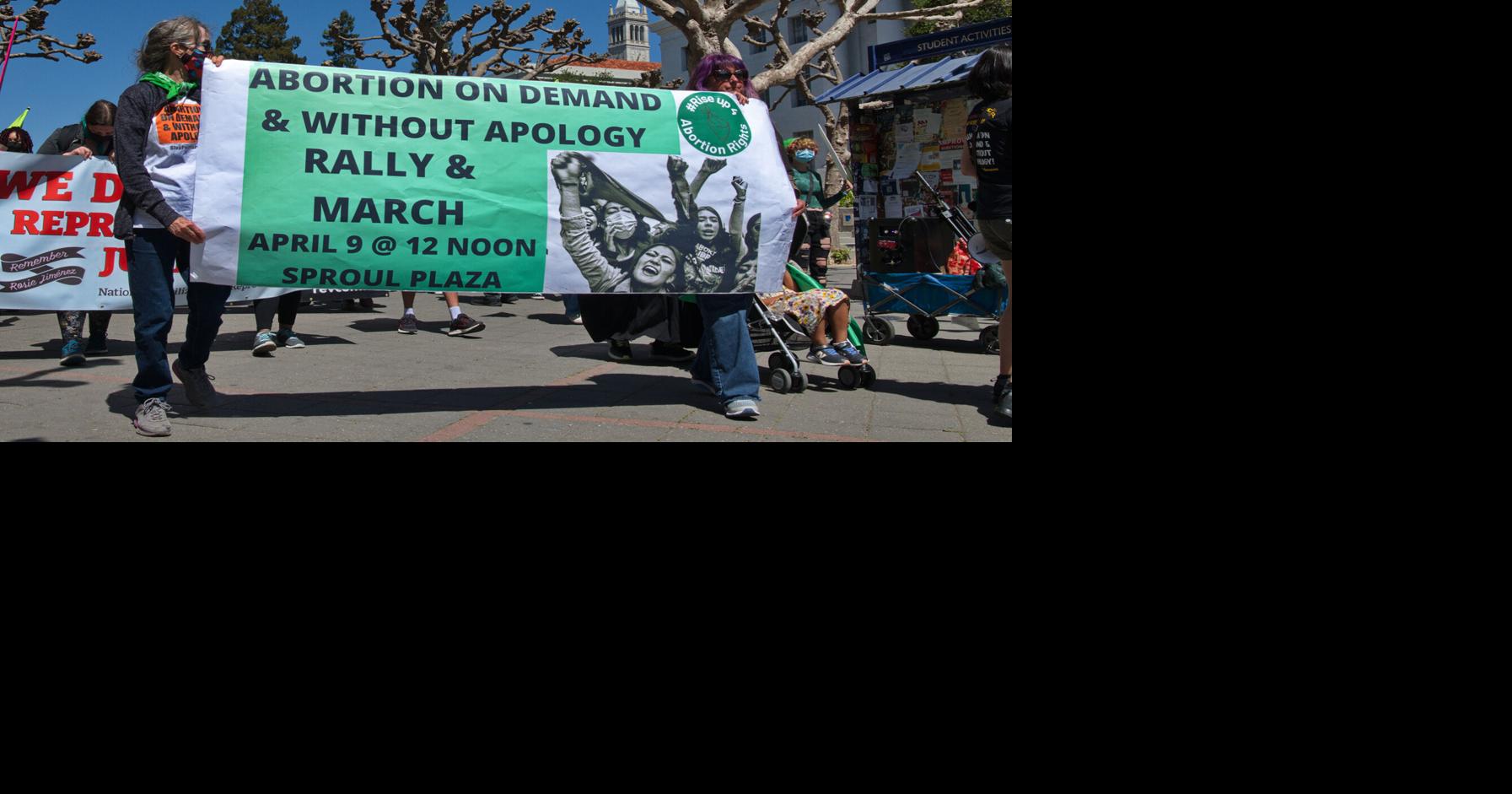 Berkeley activists protest for reproductive rights on Sproul Plaza ...
