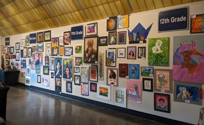 Student Arts Expo 2023 High School Exhibit Wall