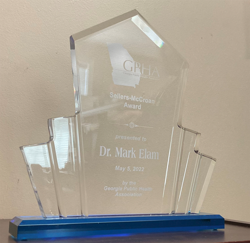 Elam Receives Georgia Public Health Associations Sellers Mccroan Award