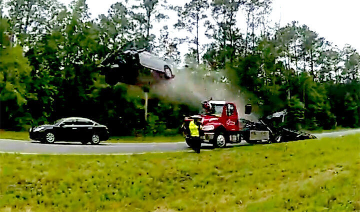 One injured after car crashes near Montgomery County water treatment plant