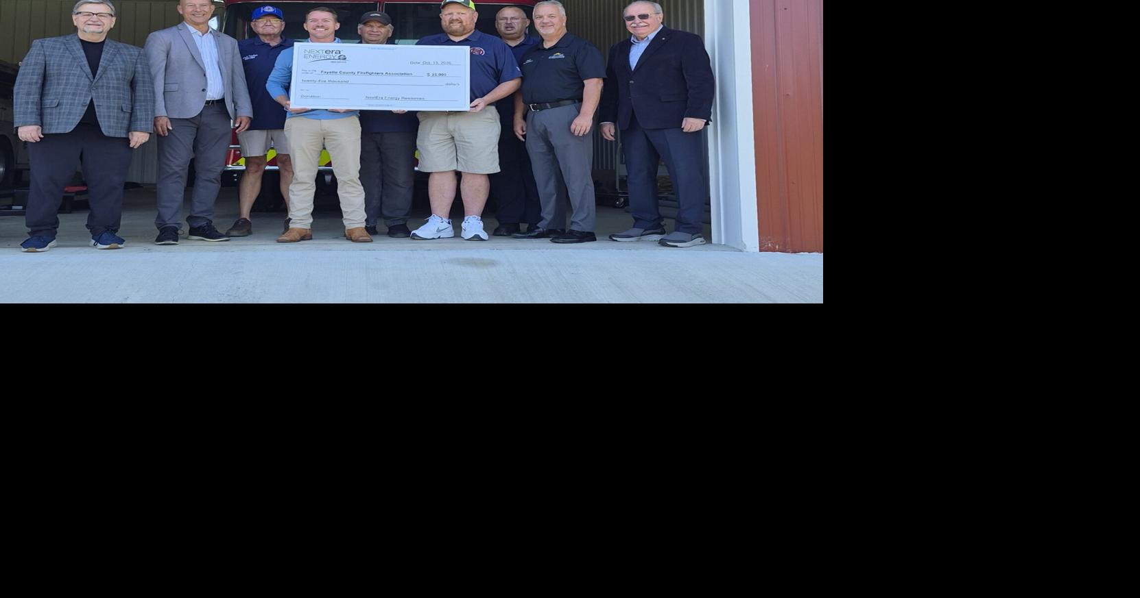 NextEra aids Fayette Firefighters Association project