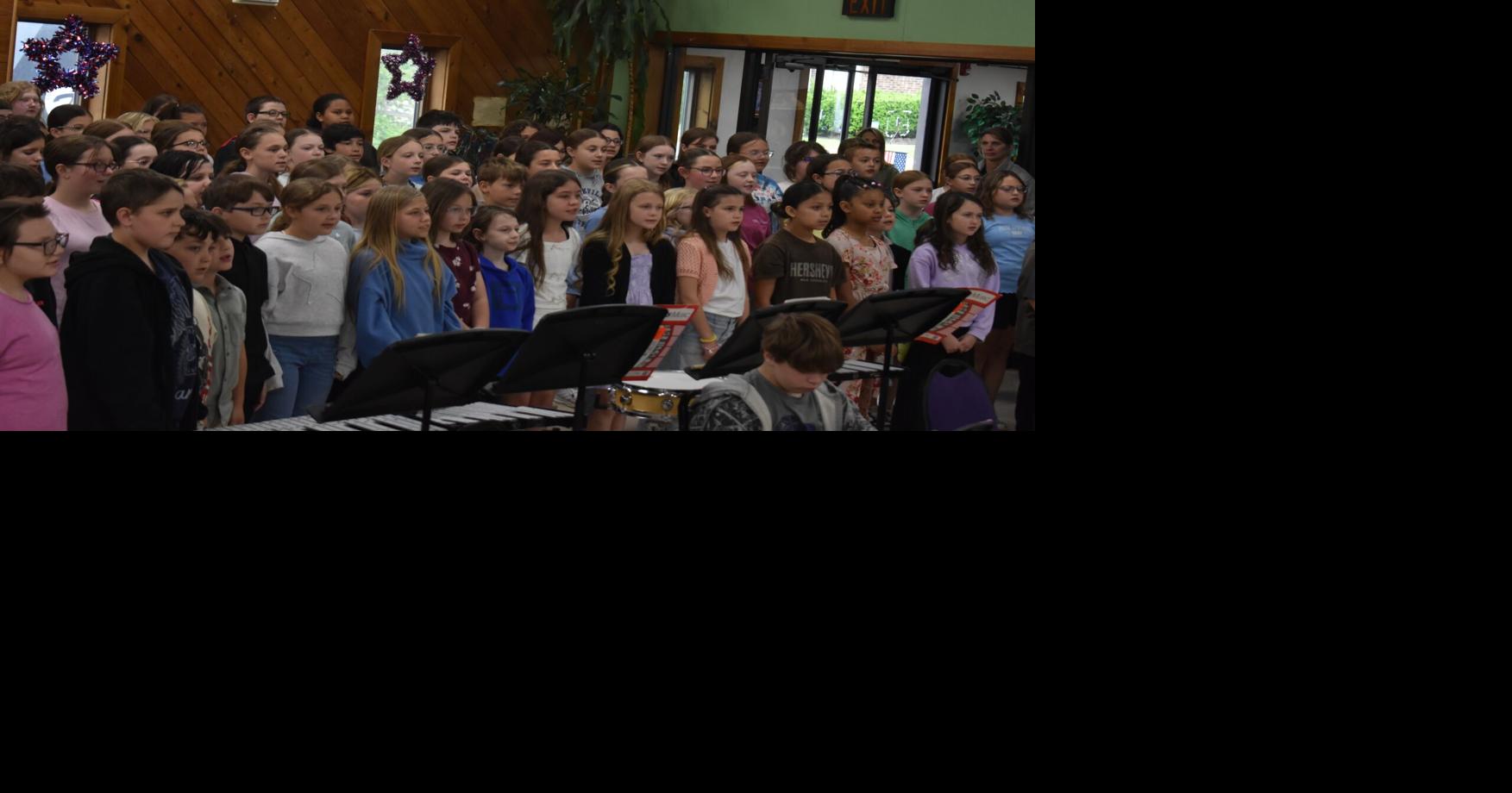 Elementary students perform at senior center