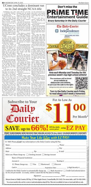 Page B2 | E-Edition | Dailycourier.com