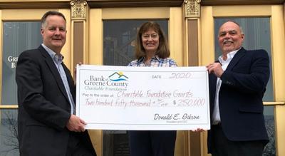 Bank of Greene County Charitable Foundation providing $250,000 in cash grants