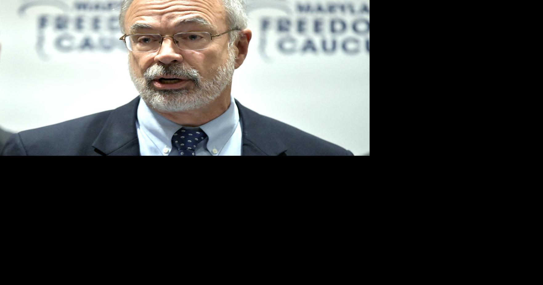 Andy Harris joins the Maryland Freedom Caucus at a news conference in Annapolis to launch their energy platform,“ Lower Electric Bills Now.”.