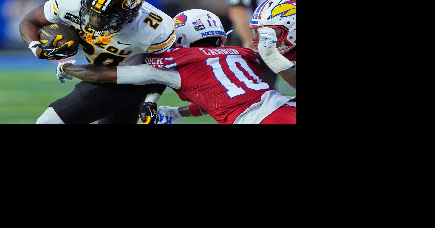 Woodyard's 2 second-half takeaways swing Border War as No. 23 Missouri beats Kansas 38-21 By DAVE SKRETTA - AP Sports Writer Sep 11, 2026 17 mins ago