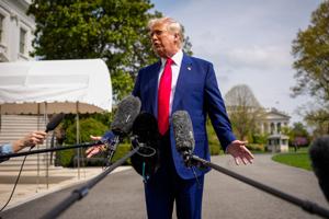 Trump says tariffs politically risky, but he’s not rushing deals