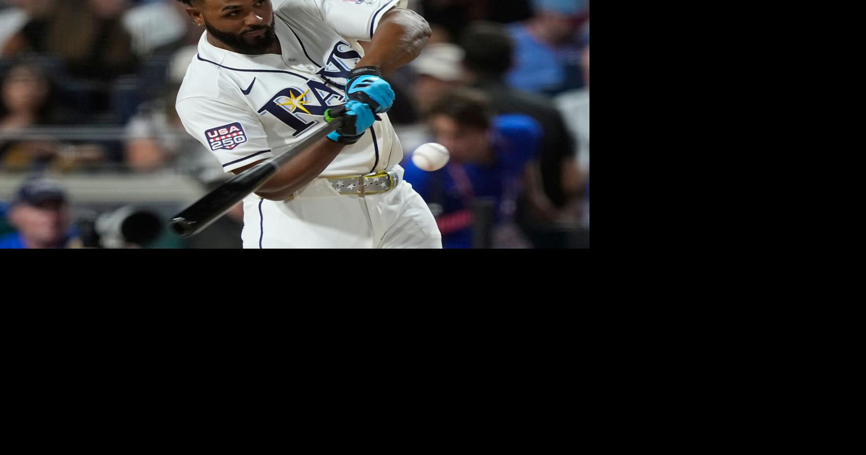 Tampa Bay Rays slugger Junior Caminero leaves All-Star Game after being hit on left hand Tampa Bay Rays third baseman Junior Caminero left the All-Star Game after being hit by a pitch on his left hand AP Jul 14, 2026 11 mins ago