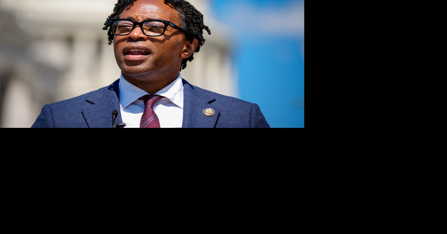 Wesley Bell speaks during a news conference outside the U.S. Capitol Building on Sept. 9, 2025, in Washington, D.C..