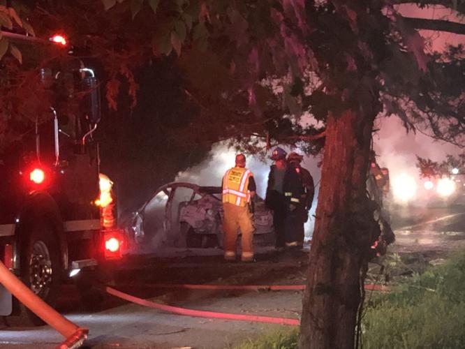 Two men die in car fire