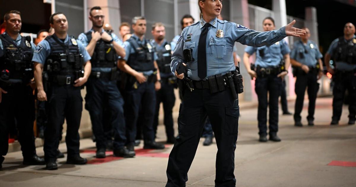 Then-Assistant Chief of Operations Katie Blackwell of the Minneapolis Police Department on Aug. 12, 2023.