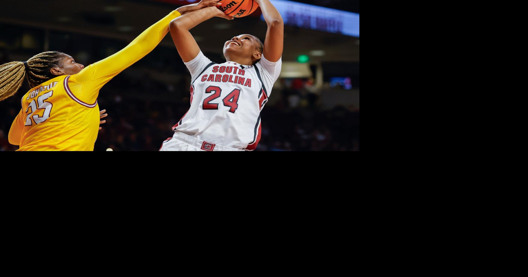 Three players top 20 points in No. 2 South Carolina's 106-56 rout of Winthrop