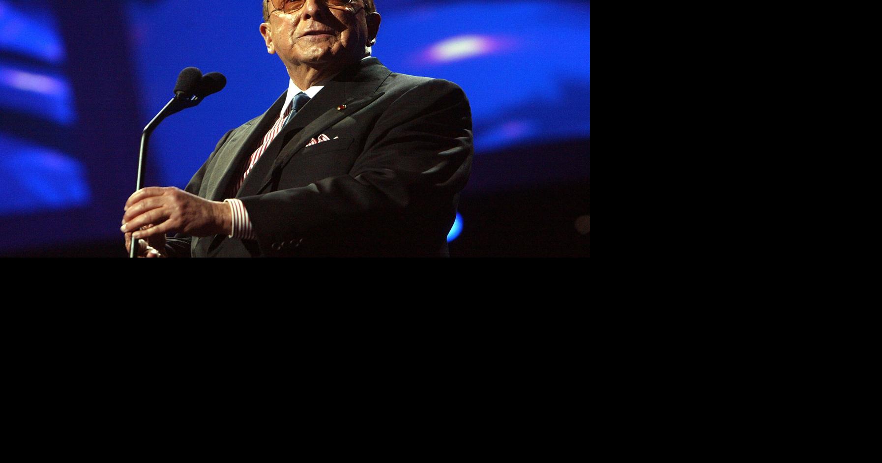 Clive Davis is seen onstage during the 2004 World Music Awards at the Thomas and Mack Center on Sept. 15, 2004, in Las Vegas.