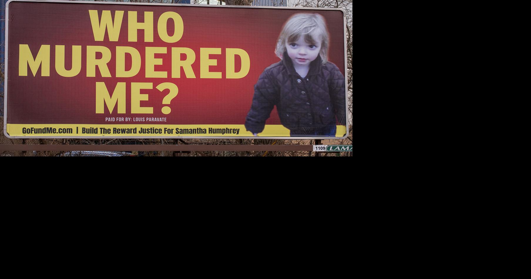 Samantha Humphrey's family unveils new billboards Police, Fire, Courts