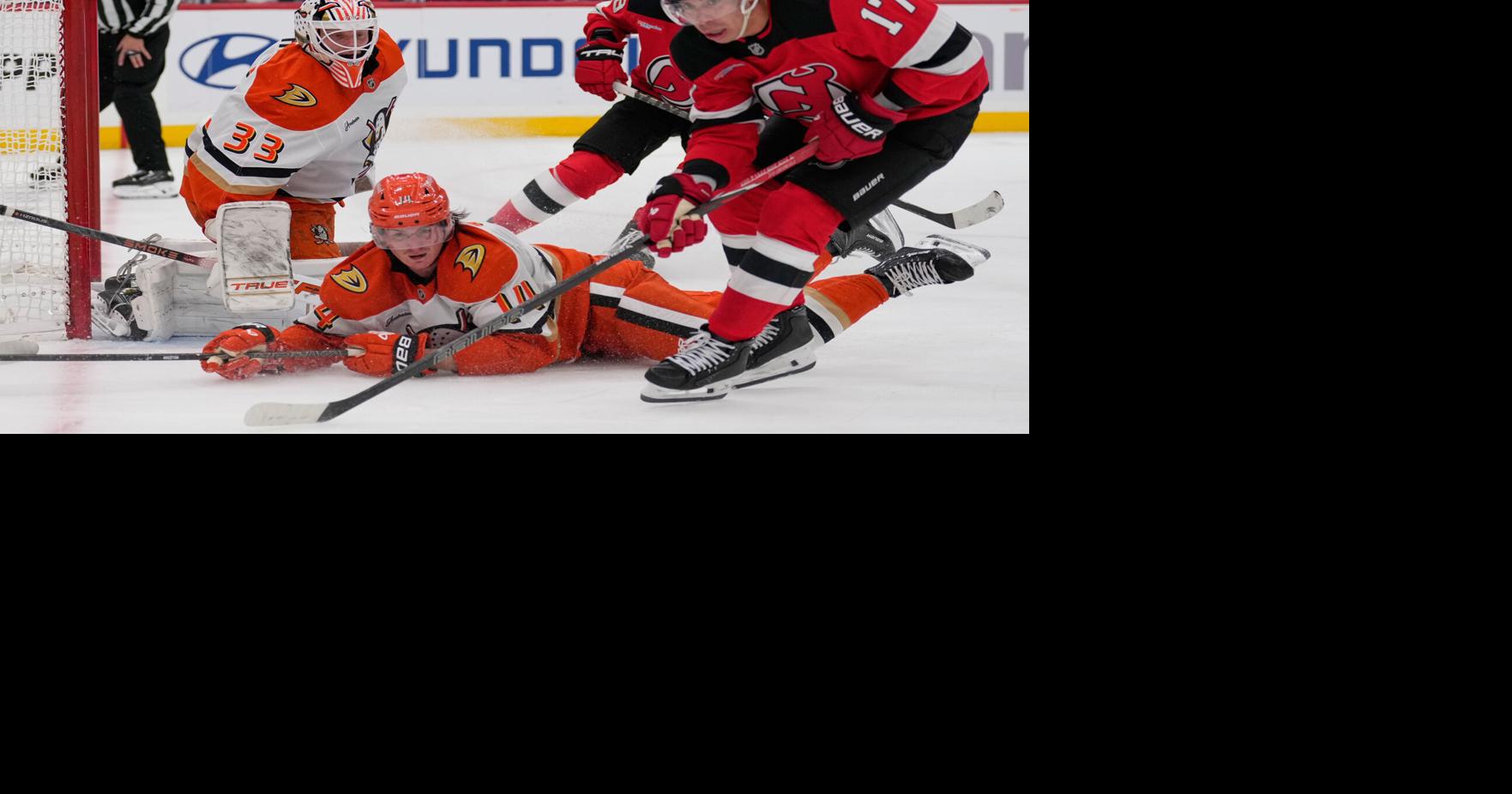 Gritsyuk and Hischier score in 1st period in the Devils' 4-1 victory over the Ducks AP Oct 22, 2026 7 mins ago