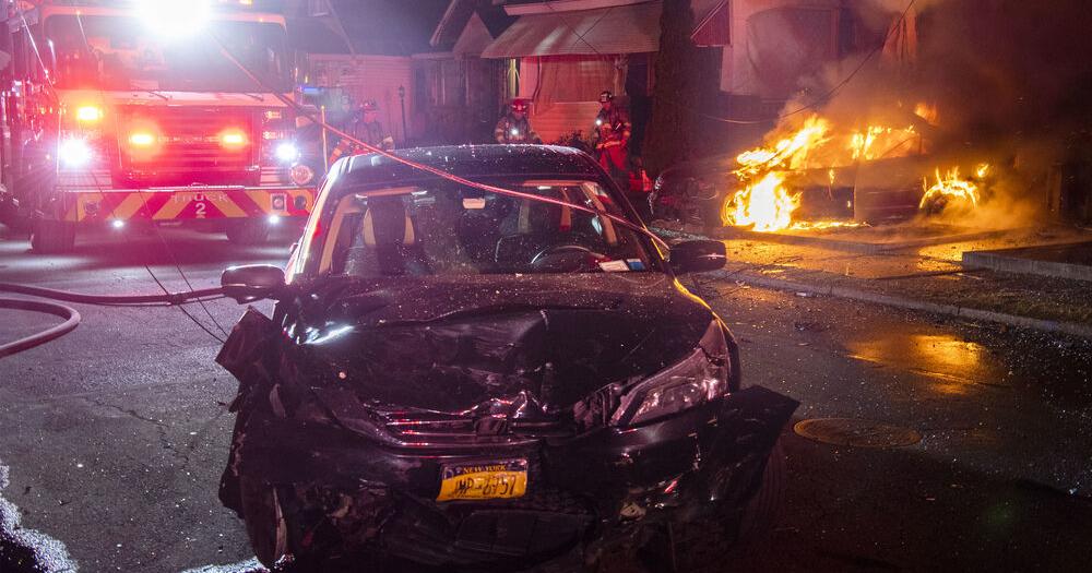 Photos: 3-car accident in Schenectady sends vehicle into house, catches ...