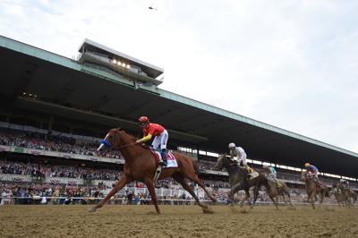 Justify 2018 Belmont Stakes (NYRA photo)