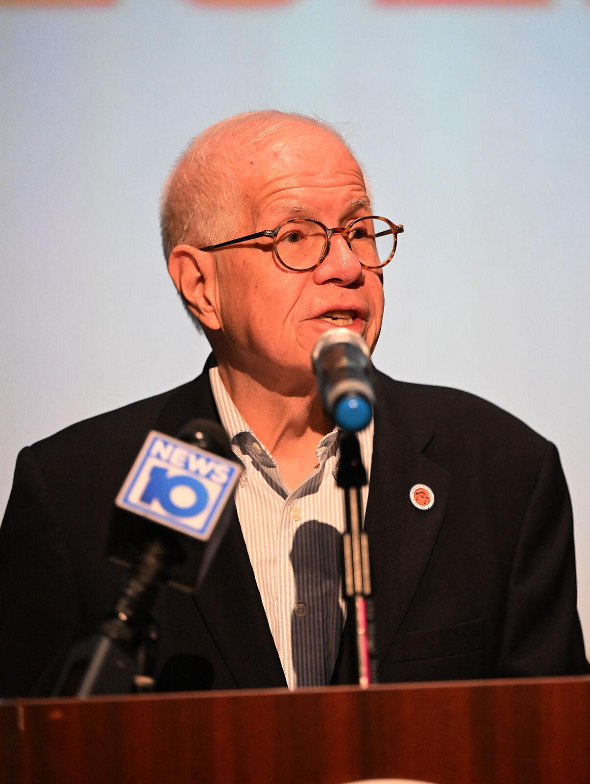 Gary Hughes at the press conference