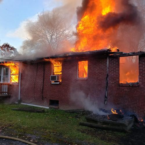 Fire destroys home in Greenville