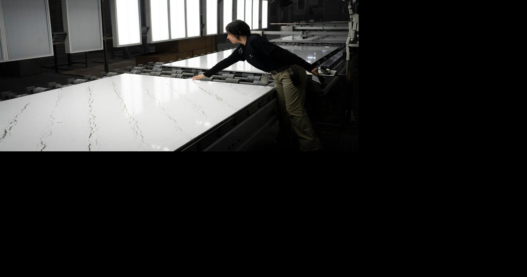 Cambria, which was part of a group that won a major trade victory, makes quartz countertops at its factory in Le Sueur, Minn..