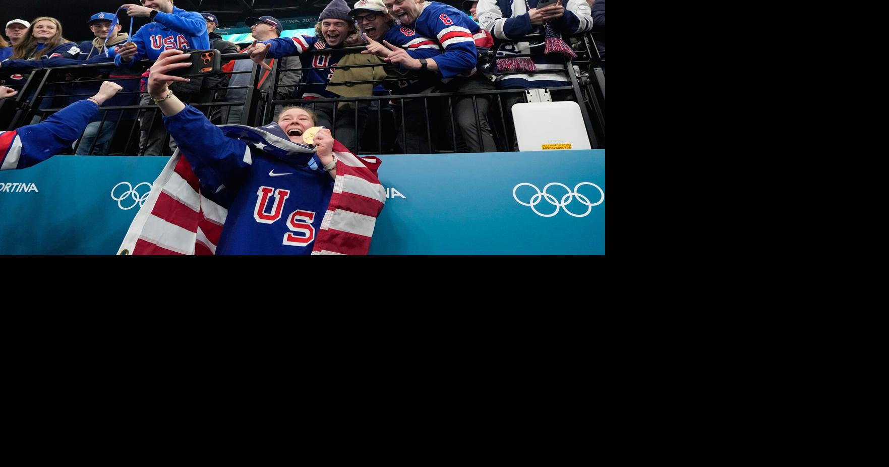 U.S. women's hockey gold medalists at Spa for Whitney
