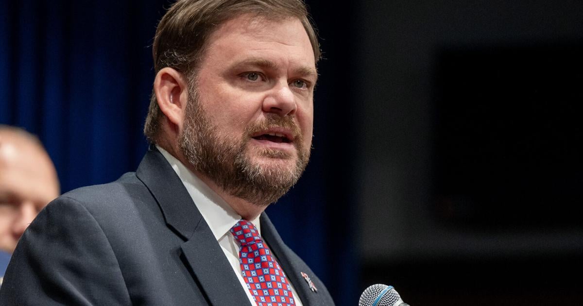 State Senate Majority Leader Joe Pittman during a press conference at the Capitol in Harrisburg on Feb. 3, 2026.