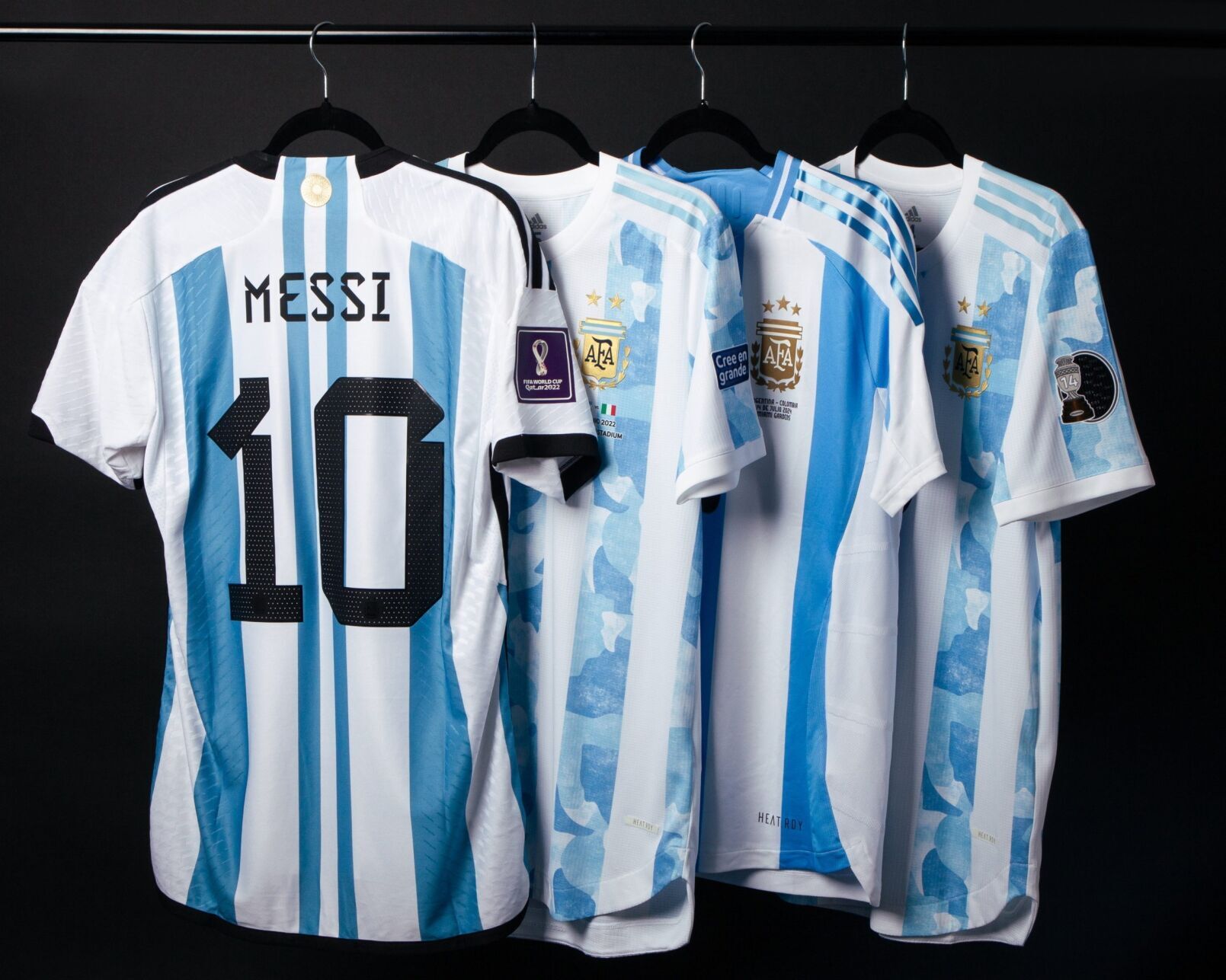 Four historic Argentina jerseys worn by Lionel Messi up for auction ...