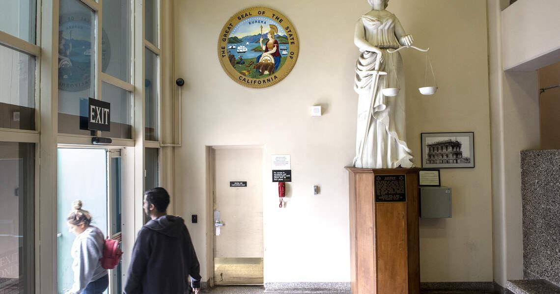 Stanislaus County Courthouse In Modesto, California on Tuesday, March 17, 2020.