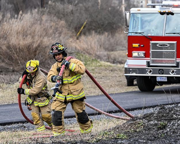 Images Firefighters battle brush fire in Glenville 3 photos News