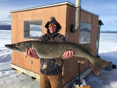 MASSIVE 46 inch Pike Ice Fishing!!! 