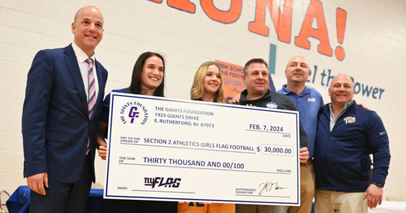 Girls’ Flag Football Expansion in Section 2 Supported by $30,000 Grant from New York Giants