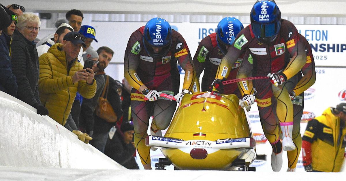 Frozen Bobsled Racers Friedrich leads 4-man world bobsled title race | Local News ...