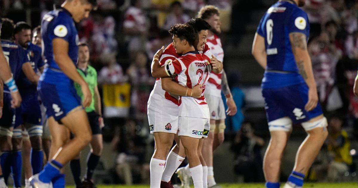 Japan stifles Italy for the first time since 2018 in Nations Championship rugby Japan has beaten Italy 27-10 in Nations Championship rugby in Tokyo and won their matchup for the first time since 2018 AP Jul 4, 2026 13 mins ago
