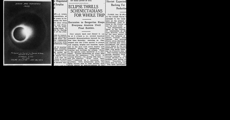 Schenectady and the solar eclipse train of 1925 | Life & Arts - Vimarsana News