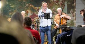 Local jazz drummer, WAMC host Tim Coakley honored at Jazz on Jay