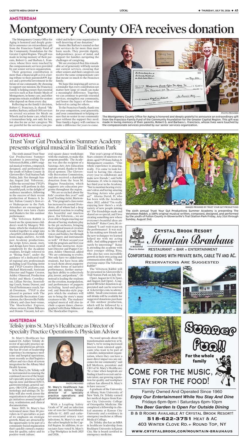 Page A5 | The Recorder e-Edition | dailygazette.com