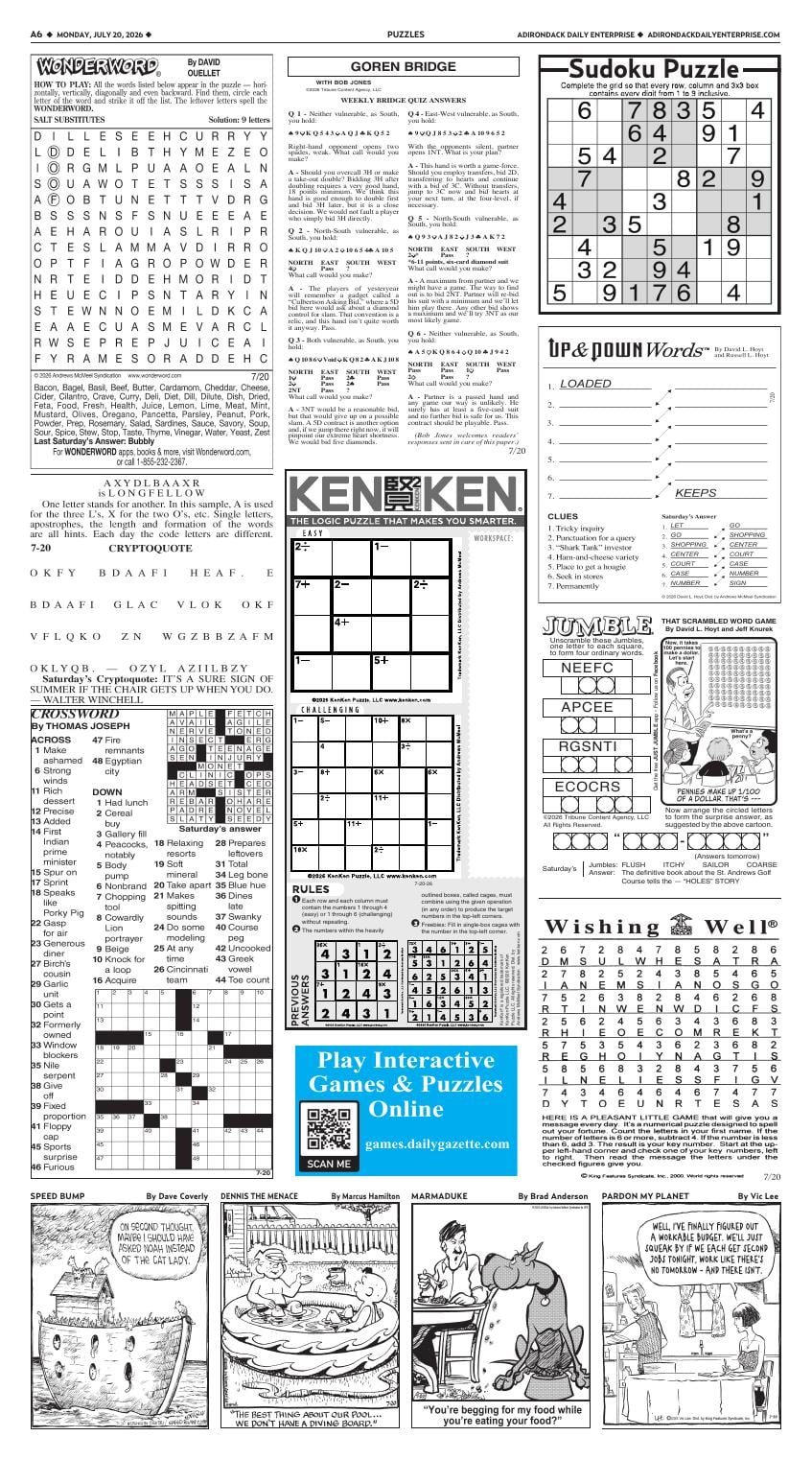 Page A6 | Adirondack Daily Enterprise e-Edition | dailygazette.com