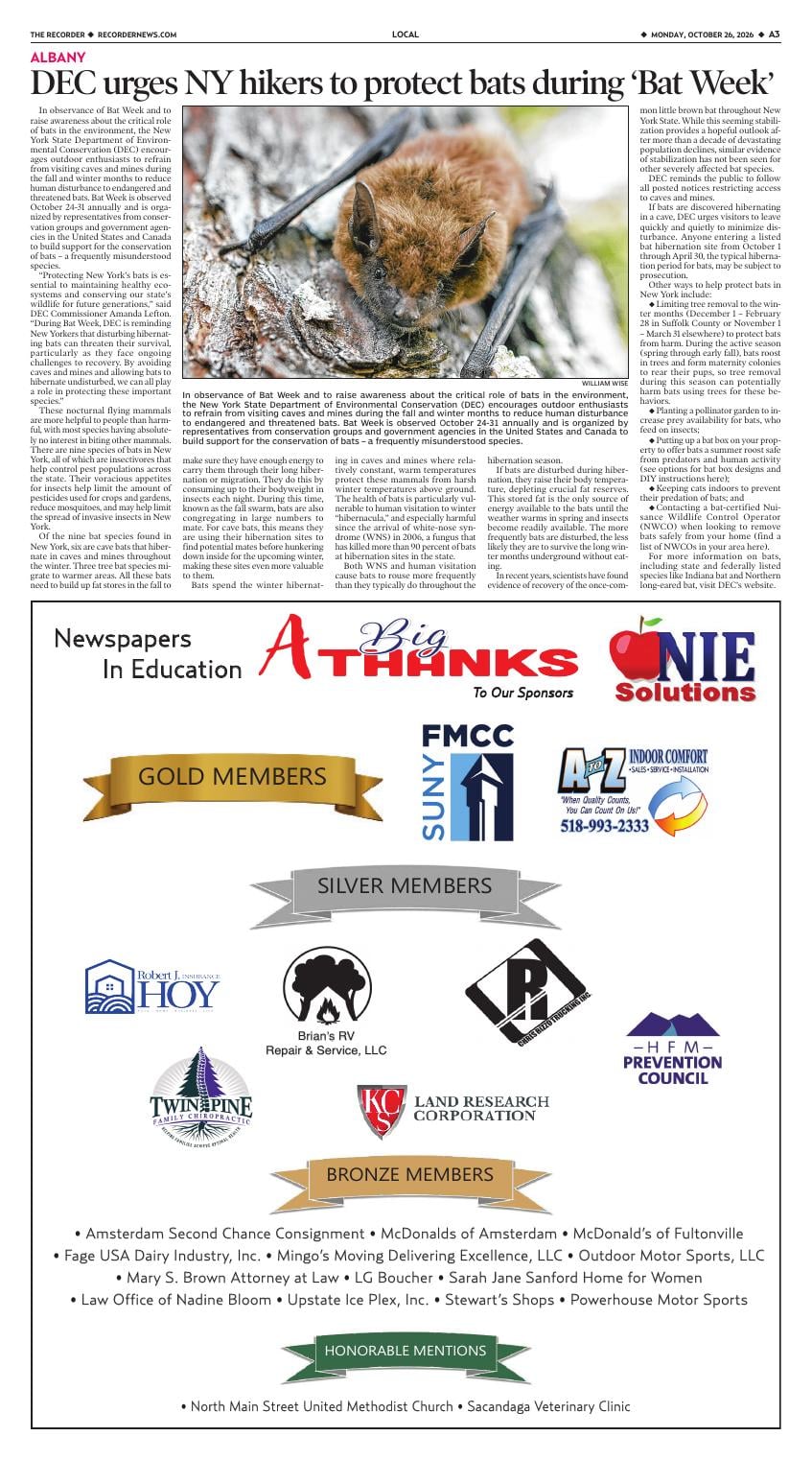 Page A3 | The Recorder e-Edition | dailygazette.com