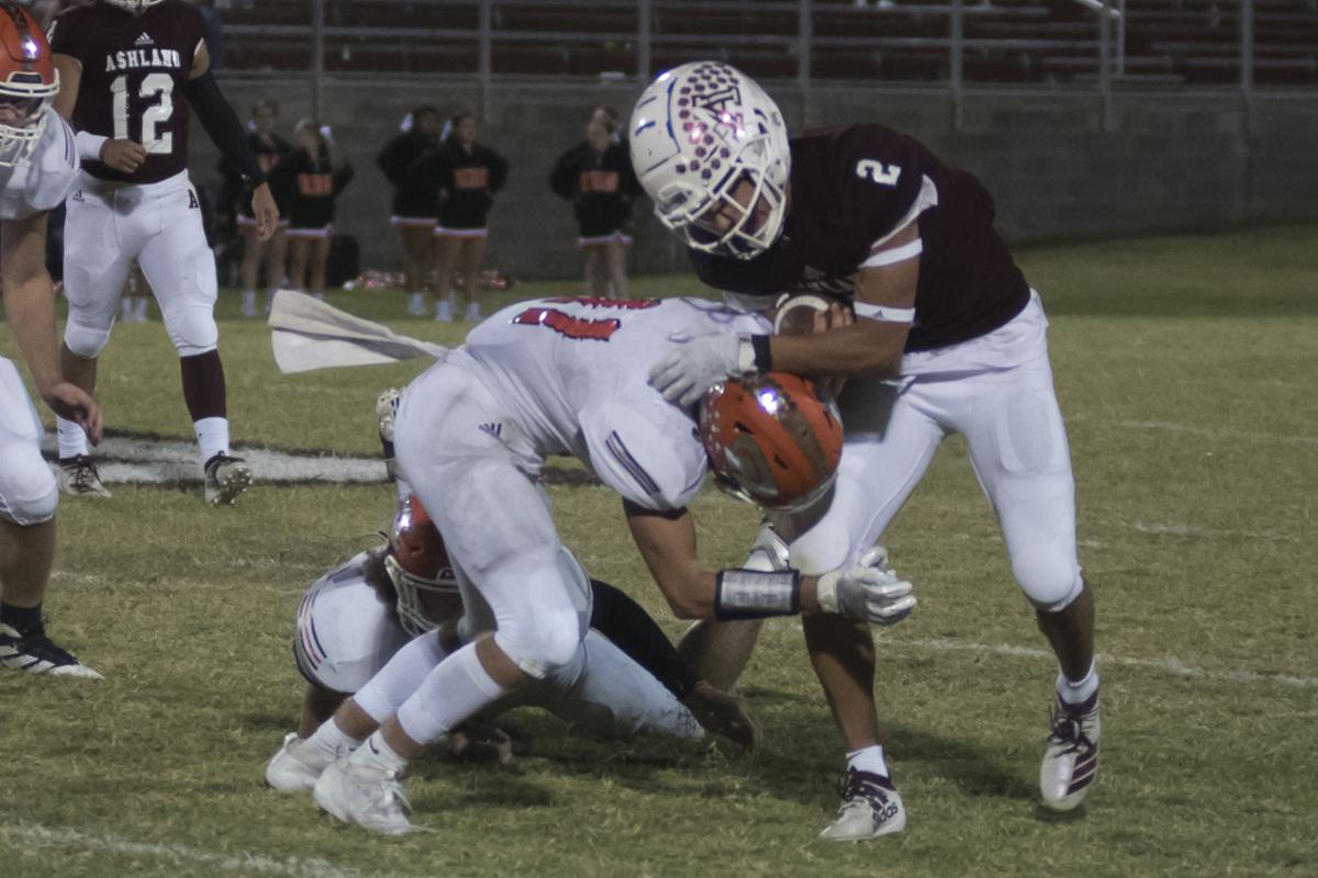 Keonate Pittman is tackled by Ethan Cox.JPG