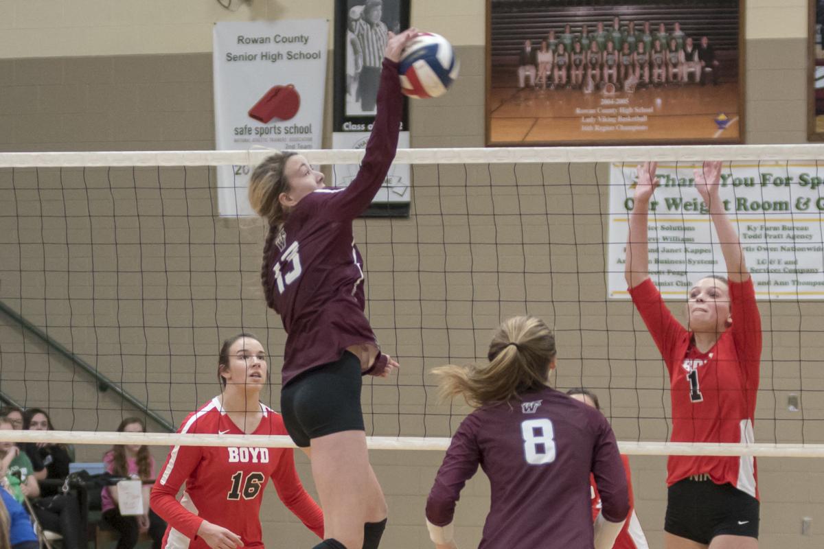 Emily Adkins fires home a kill.JPG