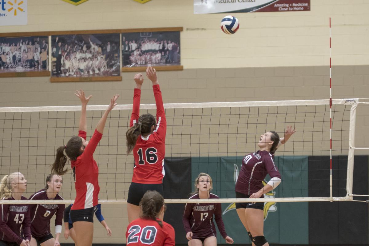 Katie Burton sets up the attack for West.JPG