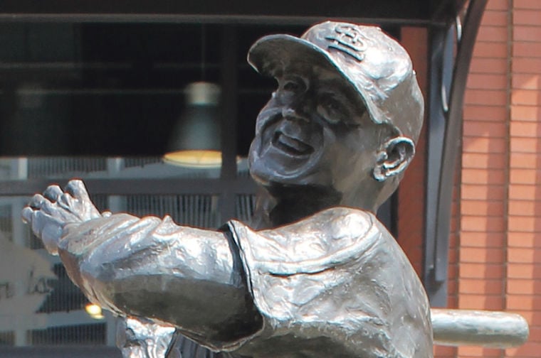 Stan Musial Statue at Old Busch Stadium, St. Louis, MO Editorial