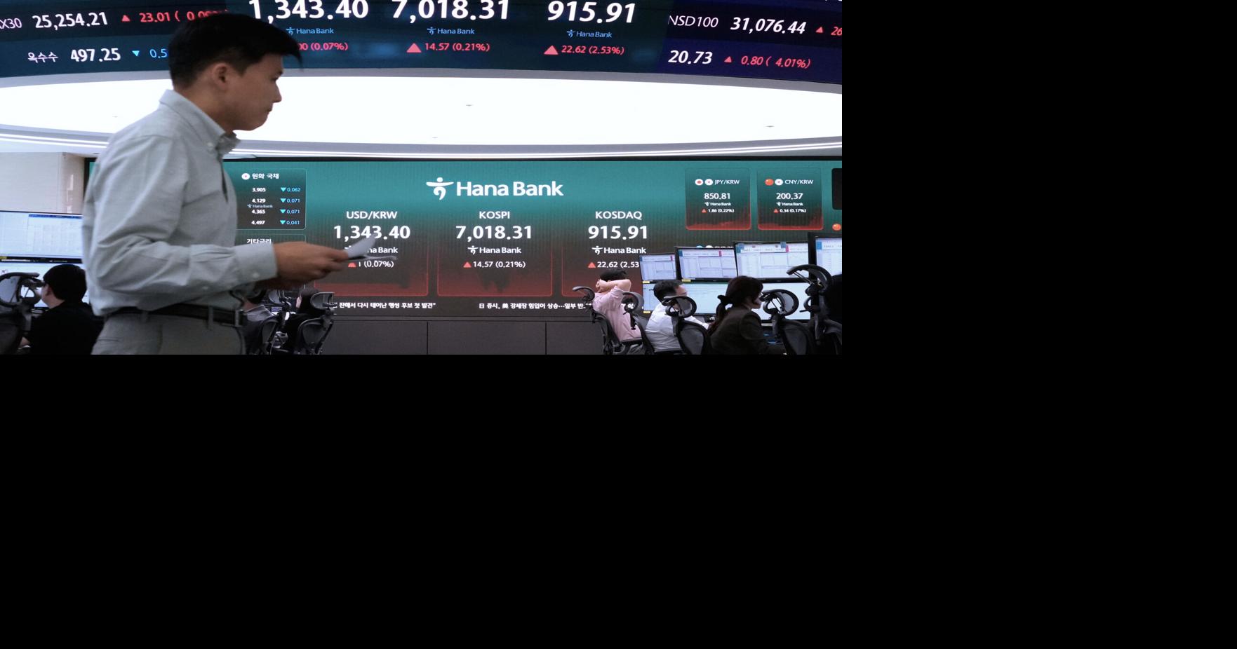 Wall Street retreats from its record as stocks fall worldwide ...
