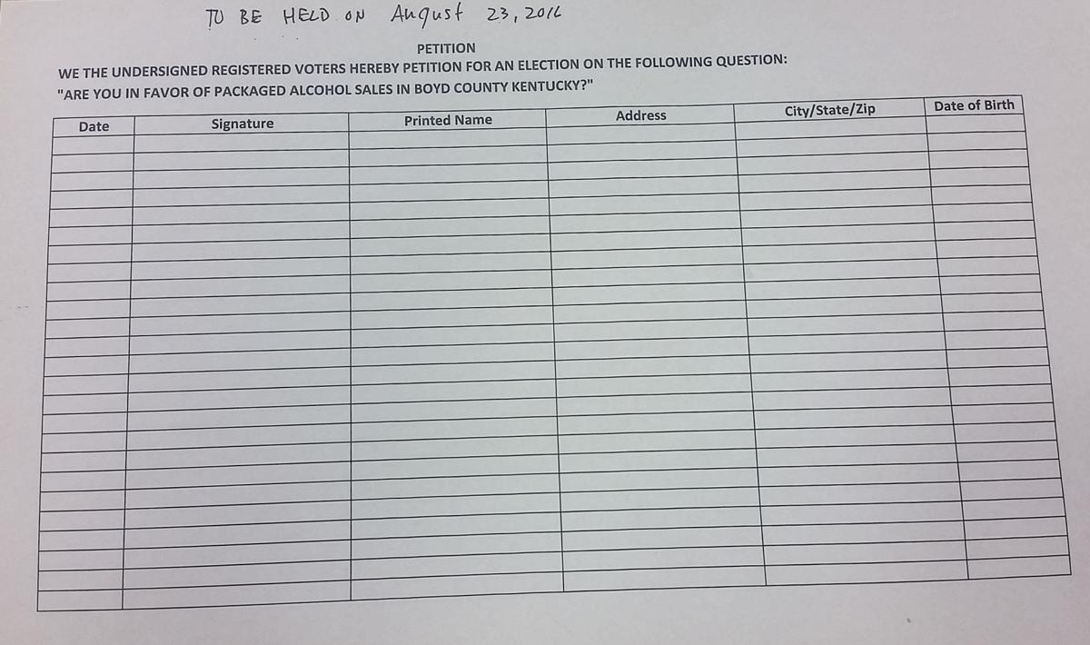 Petition for packaged alcohol sales in Boyd County could lead to