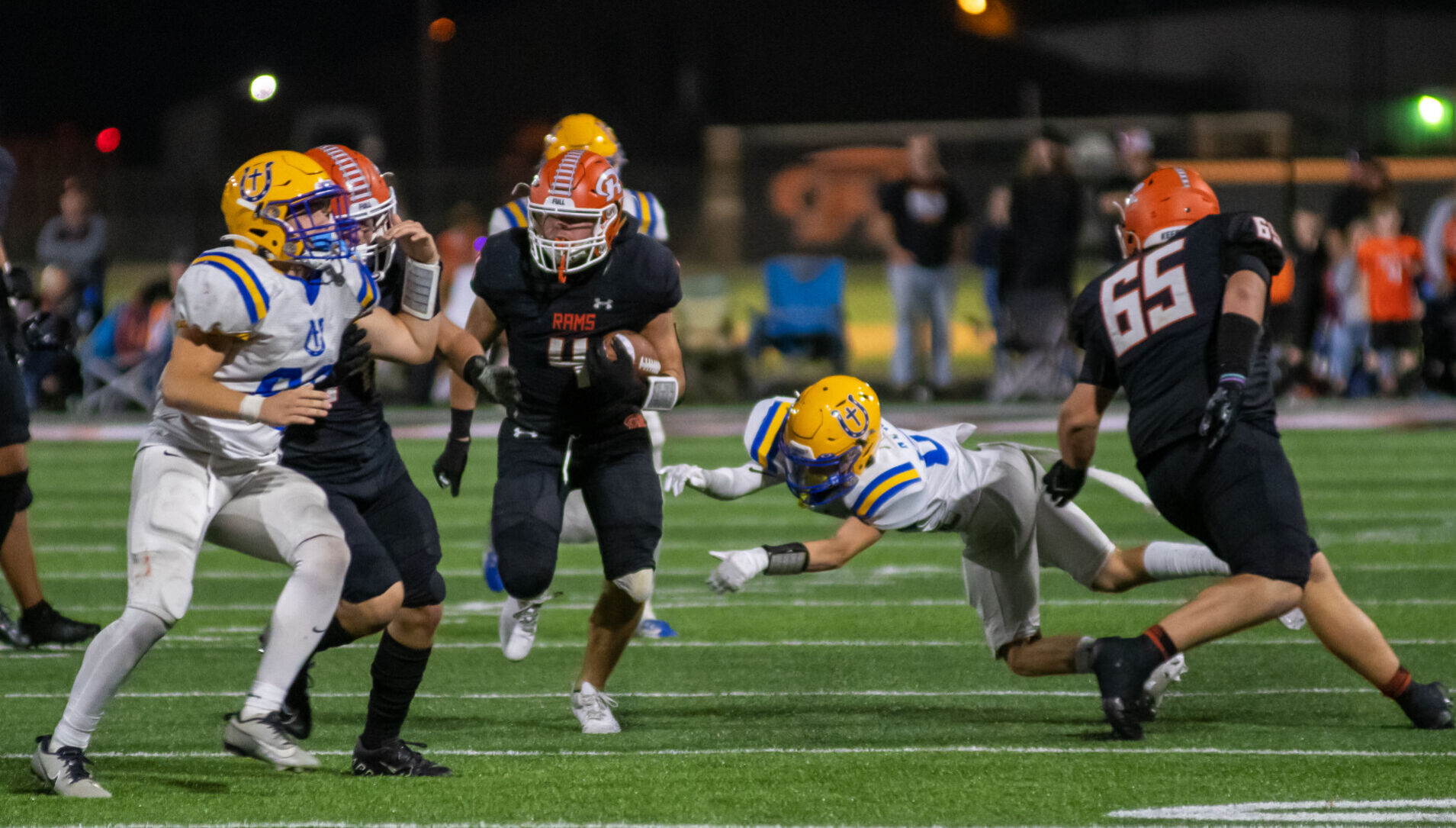 Raceland Rams O-line Sparks Dominant Rushing Game in Commanding Win